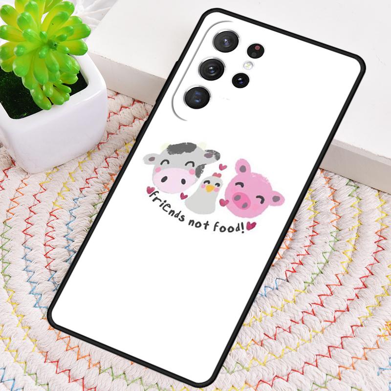 Vegan Quote Phrase Veganism TPU Phone Case For Samsung Galaxy note 10 pro S26 S25 S24 S23 S22 Ultra Plus S21 FE S20 Cover