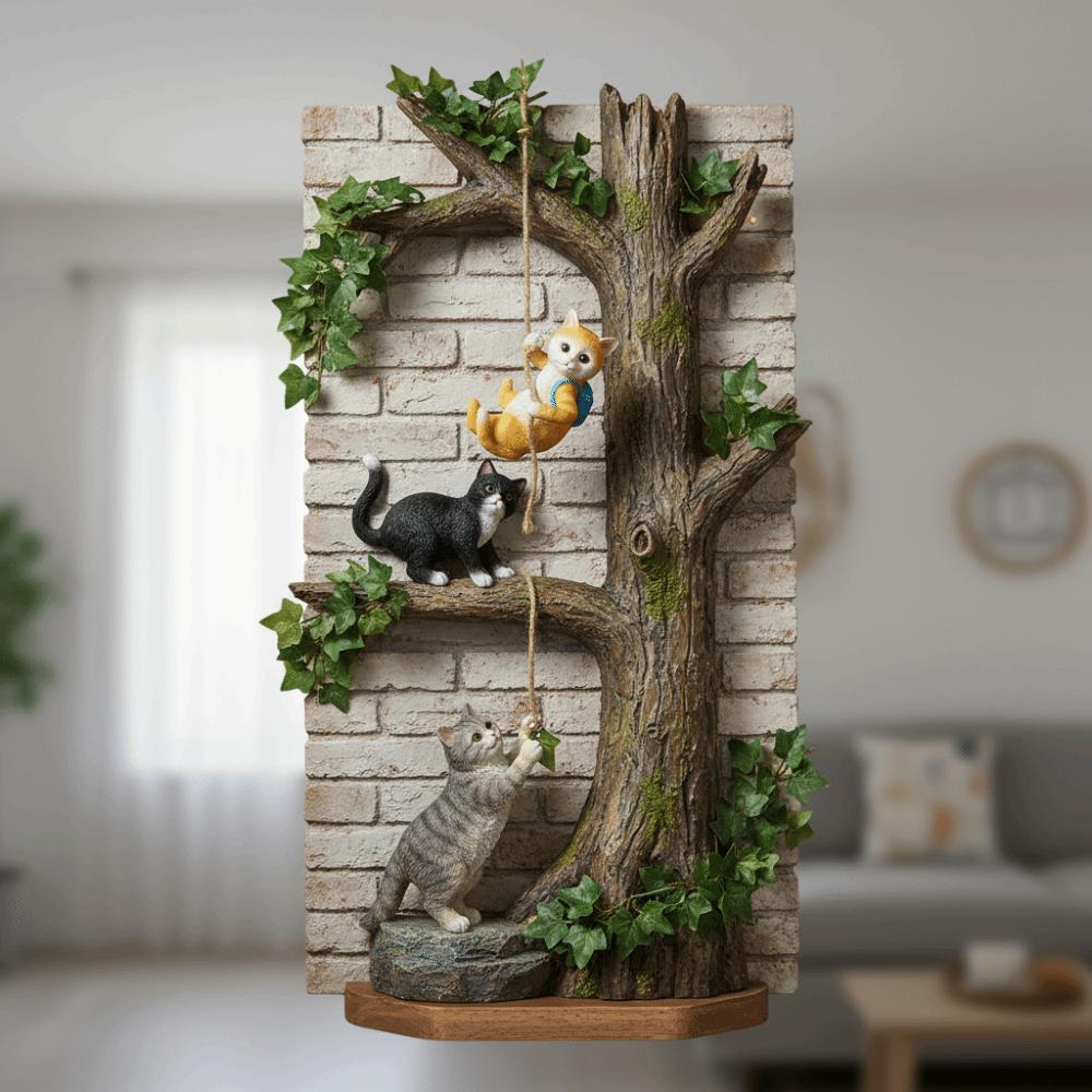 Figurine Design Animal Climbing Ornament Miniature Size Climbing Animal Statue  Balcony Decor