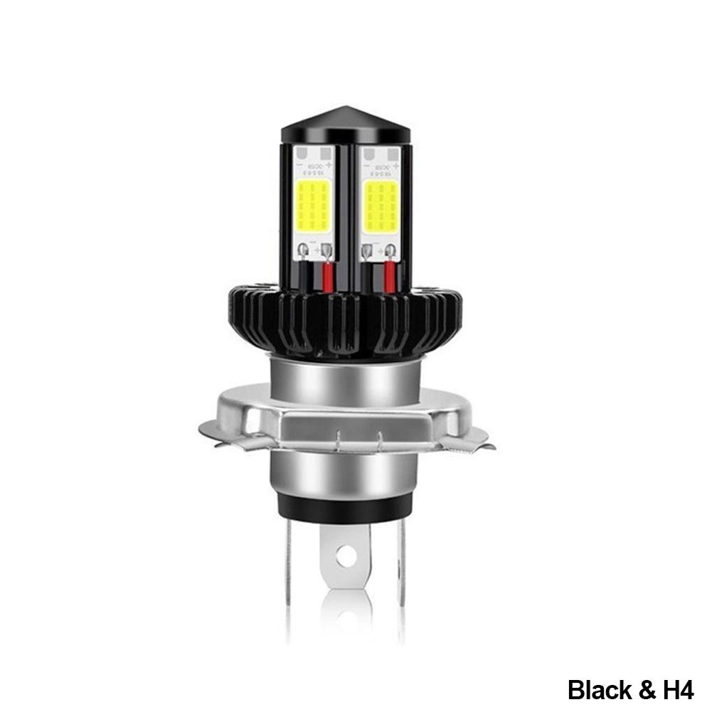 

Фара для мотоцикла светодиодная BA20D H6 H4 лампы дальнего и ближнего света Moto LED лампа для фары мотоцикла 6000K белый 12V 1200LM