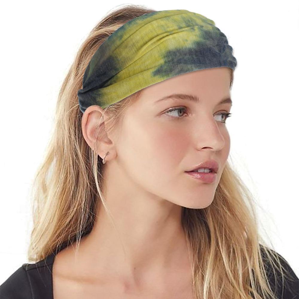 Cotton Yoga Headband Face Washing Fitness Elastic Headband Simple Tie Dye Headbands Girls