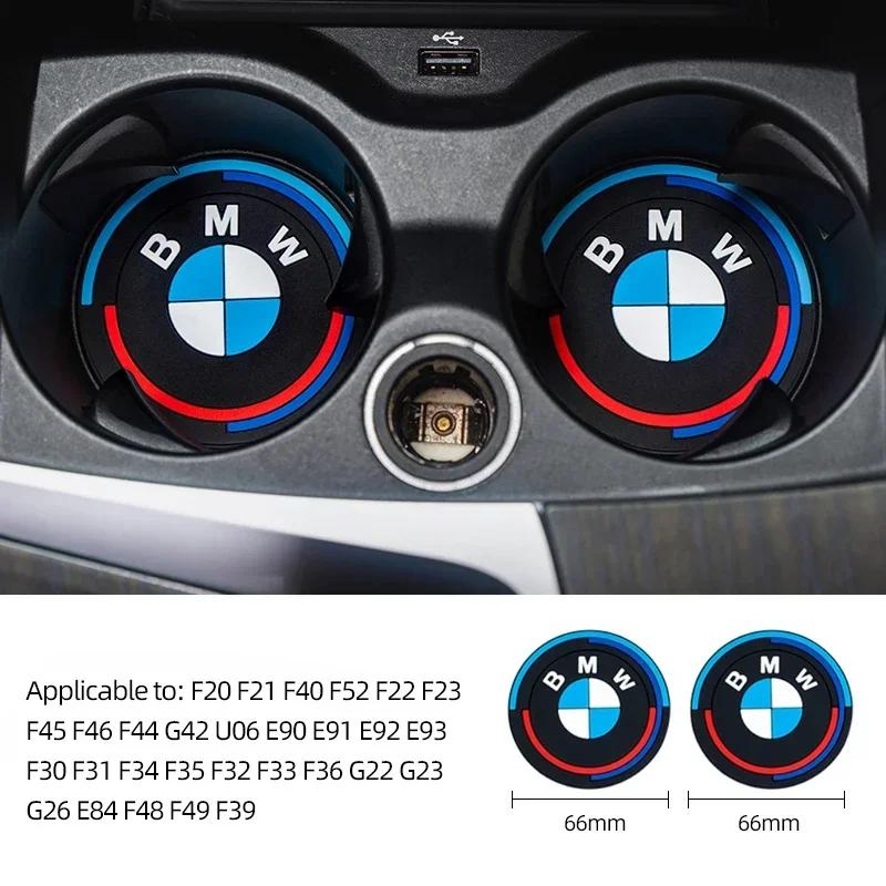 Dla BMW M X3 X5 X6 Samochodowy Wewnętrzny Antypoślizgowy Podkładka Pod Kubek Mata Wodoodporna Podkładka Pod Szklankę Dla BMW M Serii 3 4 5 G30 G32 G01 G02 G05 G22 E60 E90