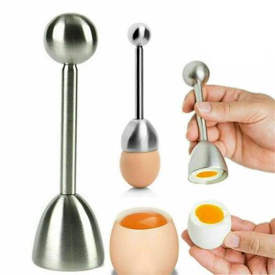 Ouvre-coquille d'œuf en acier inoxydable Pratique Coquetiers Supports Coupe-œuf Topper Coupeur Œuf Cru