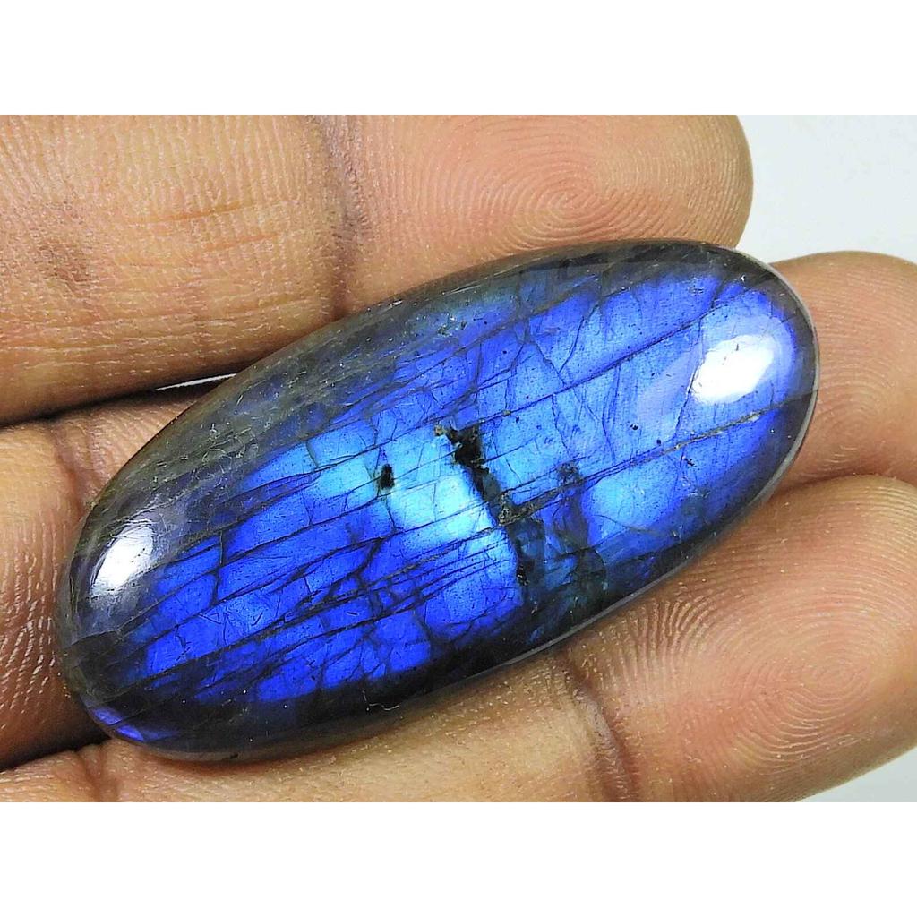 72Cts. Rainbow Fire labradorite Oval Cabochon Loose Natural Gemstone 21X47MM SK-2117