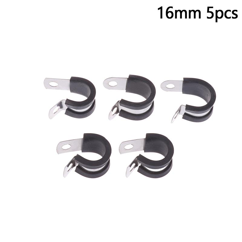 

5 шт. 6-20 мм нержавеющая сталь резиновые зажимы P зажимы R-типа хомут для трубы кабельный монтажный хомут для шланга хомут для шланга фиксированный зажим M16