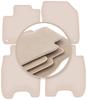 PREMIUM Beige Floor Mats For: Honda Civic IX Hatchback 2012-