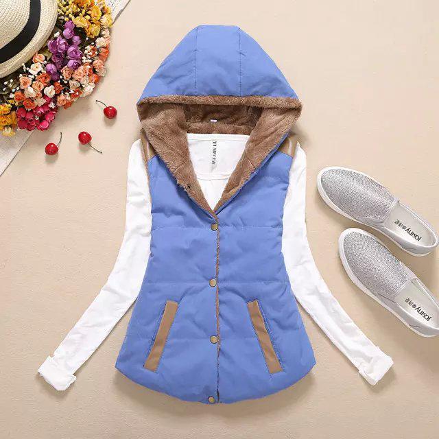 Autumn and Winter Coral Velvet Fashion Cotton Vest Women's Slim Shoulders Cotton Horse Jacket Plus Size