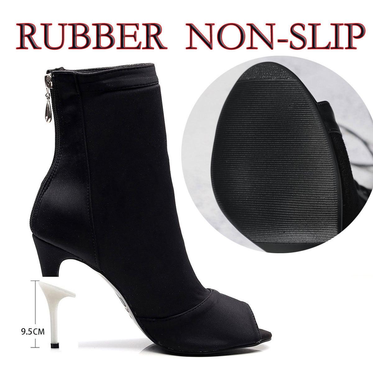 

Танцевальная обувь, элегантная свадебная женская обувь на высоком каблуке, большие размеры, женские ботинки для танцев, джаза, бальных танцев 39