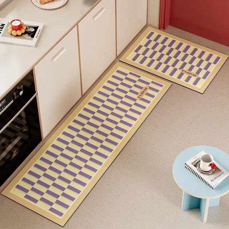 1/2PCS Korean Dopamine Diatom Mud Mat Absorbent Anti-Slip Long Strip Rug for Kitchen Bathroom Home Decor