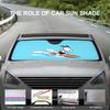 Snoopy Sunshade for Front Light Heat Suction UV Character Car 130x70cm Car, Sunshade, Blocking, Insulating, Cup, Sunshade, Protection, Foldable,