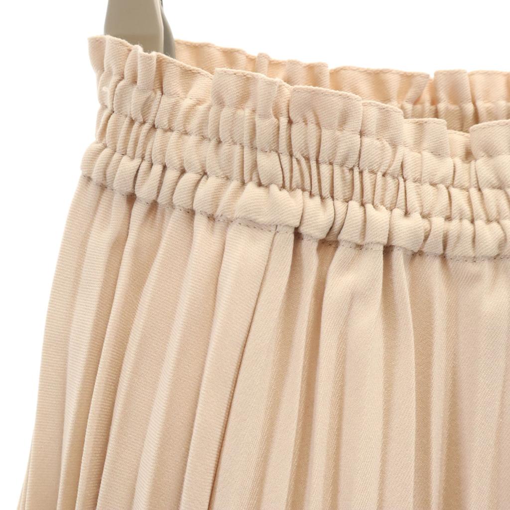 Unused Rienda Maxi Length 2-way Design Pleated Skirt S Beige Women Used