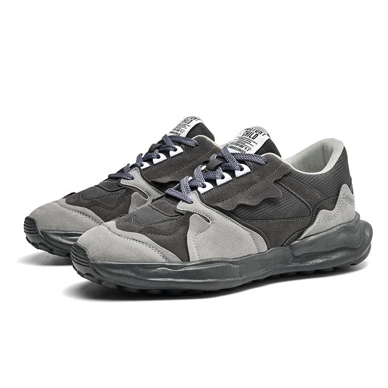 

Fashion Lightweight Anti-skid Trend Shoes 2024 Spring New Men s Casual Shoes Thick Soles Comfortable Breath Male Sneakers Mesh 7 39 темно-сірий колір