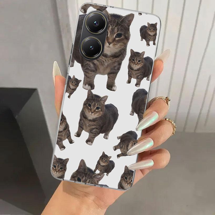Crying Cat Memes Phone Case for Xiaomi Poco X5 X6 X7 Pro F7 Ultra M7 Redmi 15 15C 13 13C 12 12C 10 10A 10C 9 9A 9C 9T Shell Poco