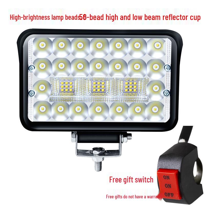 Super Bright LED Headlights for Electric Vehicles & Motorcycles, High/Low Beam, 12V