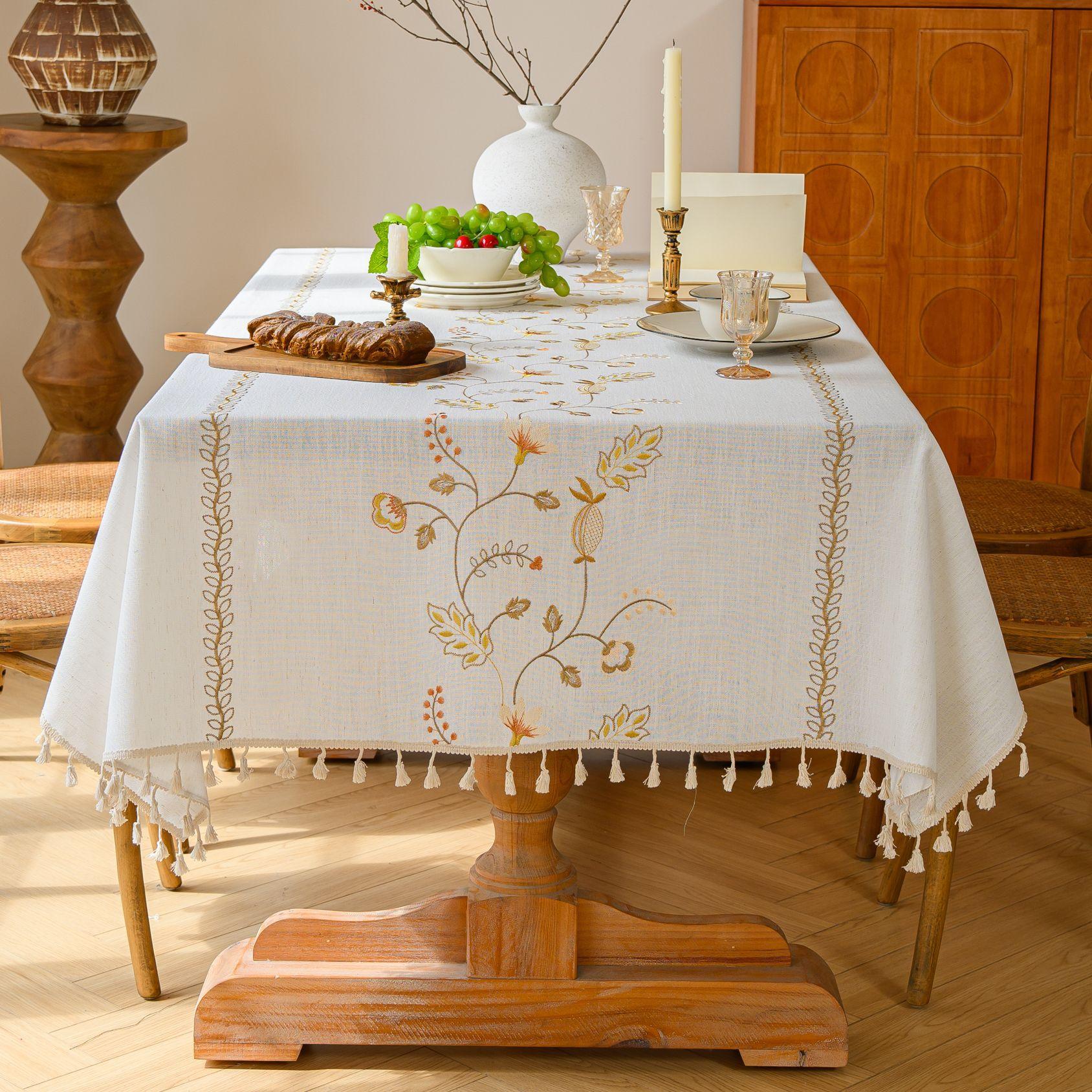 

Настольный флаг, праздничное украшение, атмосфера, длинная скатерть с бахромой, тканый жаккардовый чехол для журнального столика 140*180cm