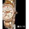 Used BULOVA Rose Gold Sparkling Diamond-like Rhinestone Luxury Big Discount