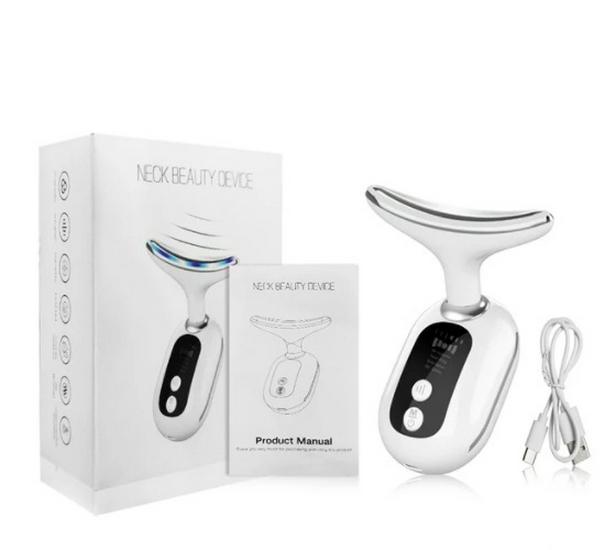 Photon Therapy Neck & Face Massager: Double Chin Reducer and Skincare Tool