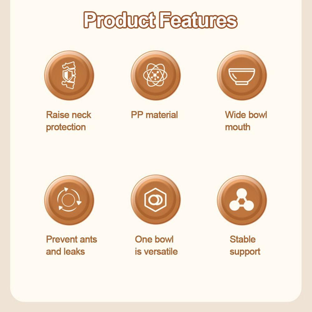 Neck Guard Cat Food Bowl Raised Pet Water Bowl Stable Pet Supplies  for Puppy and Cat