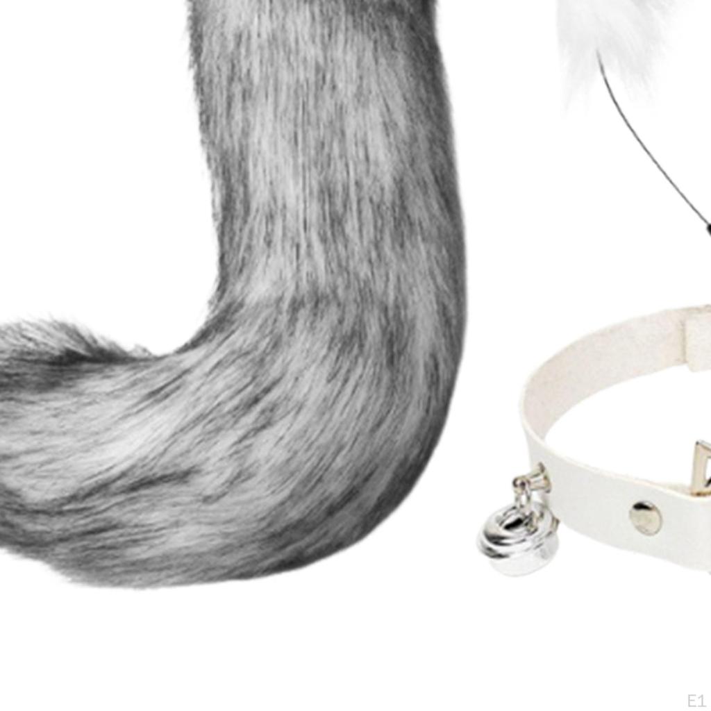 Cat Ears Headband and Tail Set Cosplay for Stage Show Carnivals Party