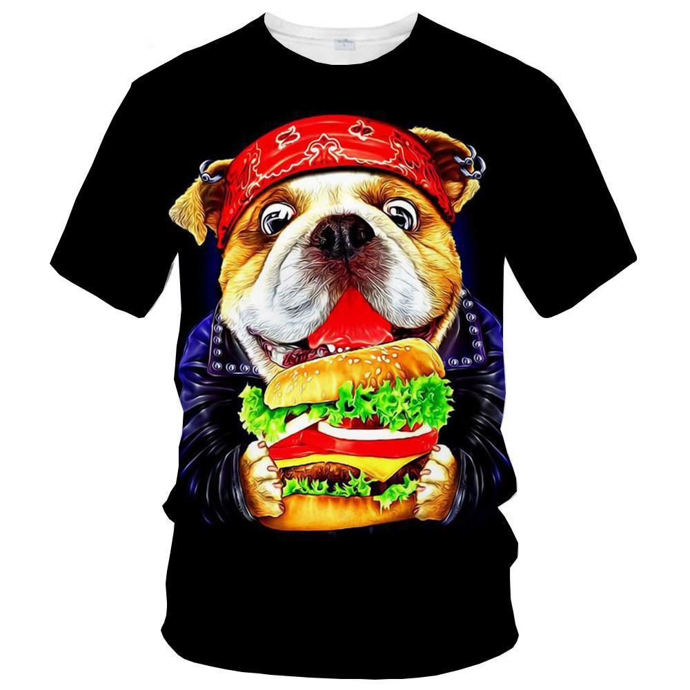 New Summer Hot Sale Dog Men's/women's Fashion Slim T-shirt 3D Print T-shirt Casual Top Kids Clothing