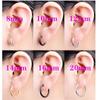 2 adet Punk Küçük Daire Yuvarlak kulak klipsi Helix Hoop Küpe Kadın Erkek Burun Halkaları Tragus Septum Piercing göbek takısı 10g