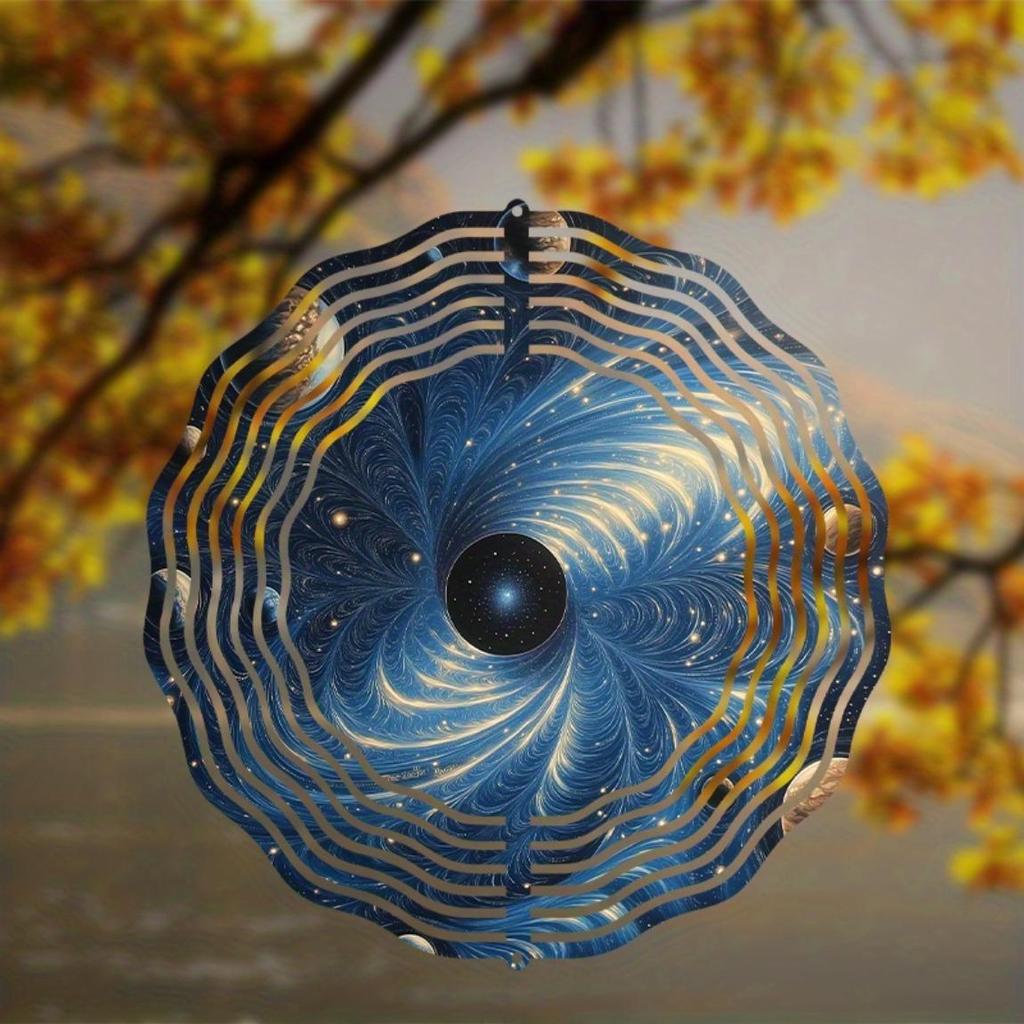 A Yin-Yang Themed Wind Spinner - a 3D Metal Wind Sculpture for Indoor And Outdoor Decoration, a Perfect Gift for Thanksgiving And Christmas
