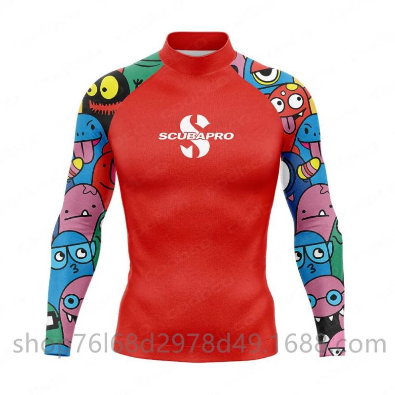 SCUBA Surfing Suit Outdoor Sunblock Snorkeling Swimsuit Long-sleeved Split Top Quick-drying Jellyfish Men's Diving