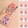 Premium Makeup Brushes Kit 8 Pieces Portable Blush Concealer Eyeshadow Brushes Synthetic Bristles Astronaut Letter Pattern