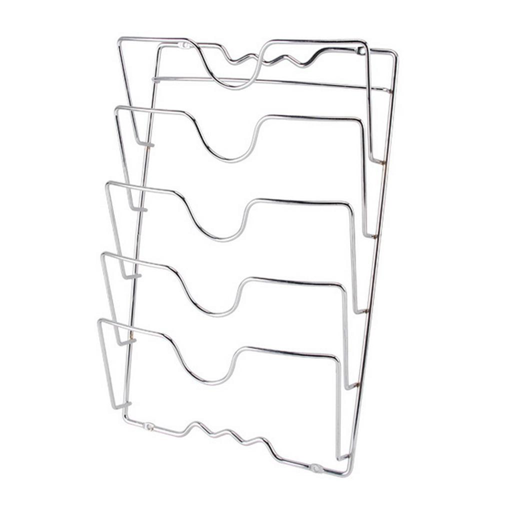 Neu 1 stücke 5-Schicht Topf Deckel Halter Lagerung Organizer Wand Tür Montieren Racks Regal