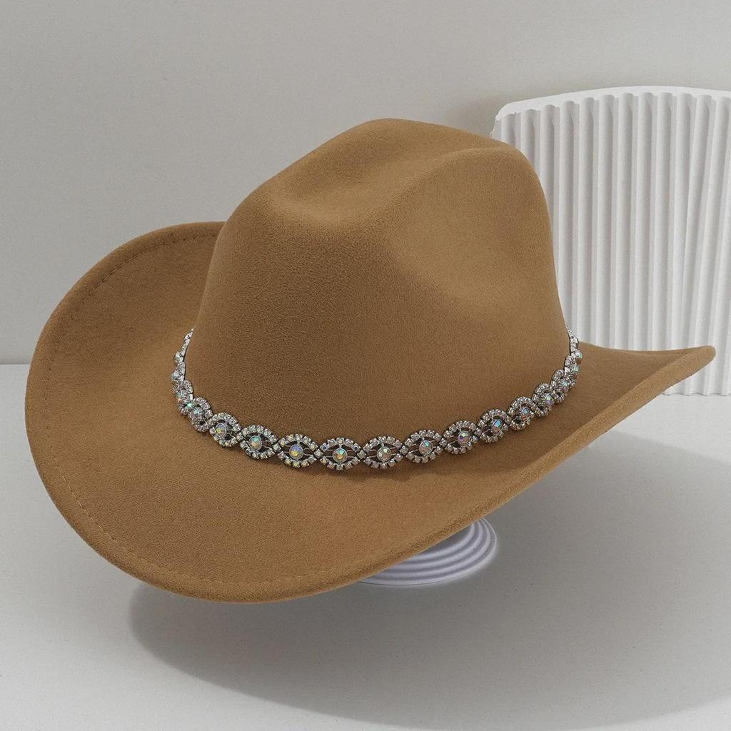Women's Rhinestone Western Cowboy Hat - Bridal & Party Accessory