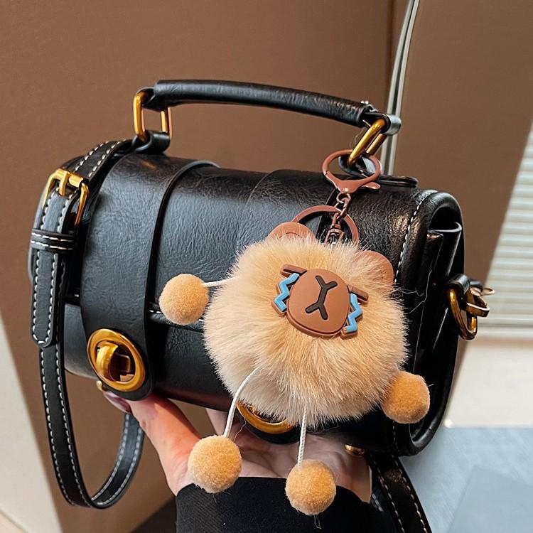 

Small bag women s versatile 2025 new shoulder messenger bag popular portable pillow bag this year темно-коричневого кольору