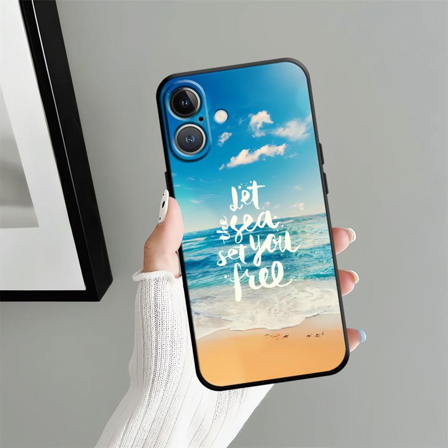 Phone Case for Apple iPhone 13 17 Pro Max 12 14 11 Air 16 15 Pro 7 8 XR XS MAX Funda Phone Cover Ocean Scenery Pattern