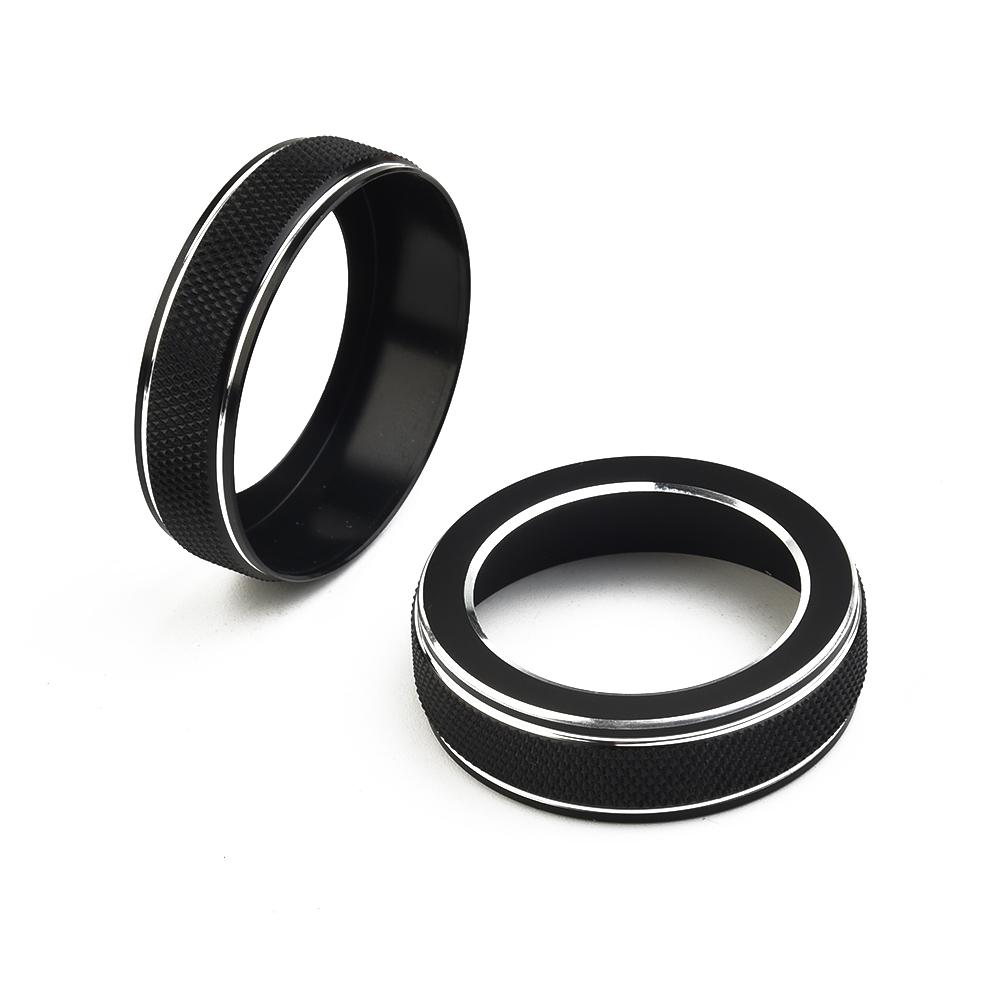 Car Volume CD Switch-Knob Rings Cap Covers Trim Aluminum Decorative Rings For-Jeep Grand-Cherokee 2014 2015 2016 2017 2018 2019