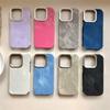 Electroplated Denim Texture iPhone 17 Pro Case, Full Coverage for Apple 16 Pro, 14 Pro, and 15 Pro Retro.