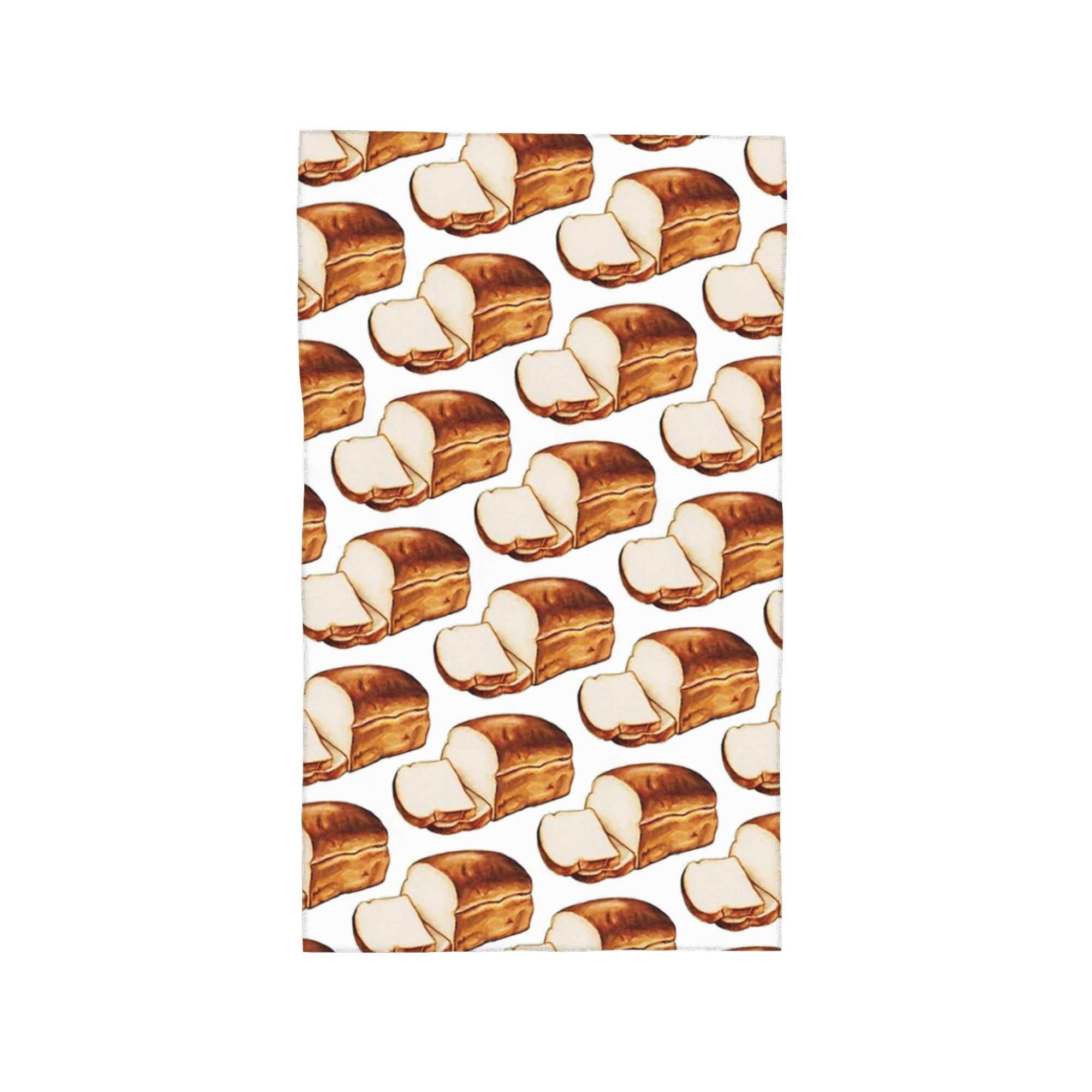 

Bread Pattern Soft Face Towel Quick Dry Pool Bath Cotton Towels Absorbent Quick W30*H60(CM)