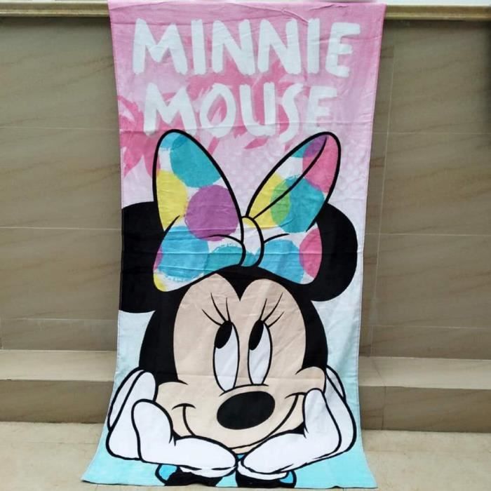 Serviette de bain - Disney - Minnie Mouse - 100% coton - 70x140cm - Rose