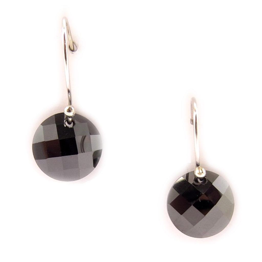 Les Trésors De Lily [C4779] - Cercei din argint negru „Linda”