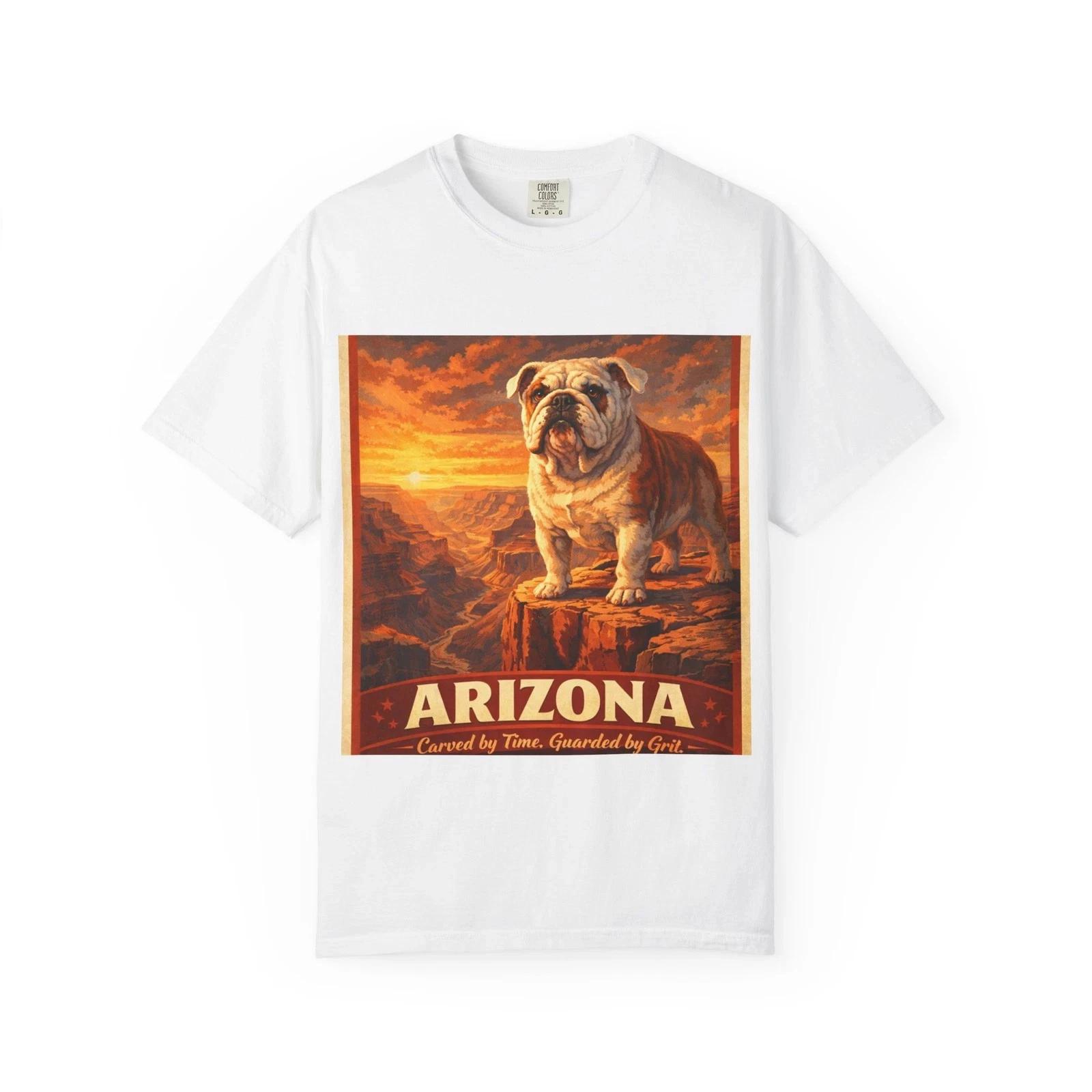 Arizona Bulldog T-shirt | Vintage Sunset Desert Poster 3XL