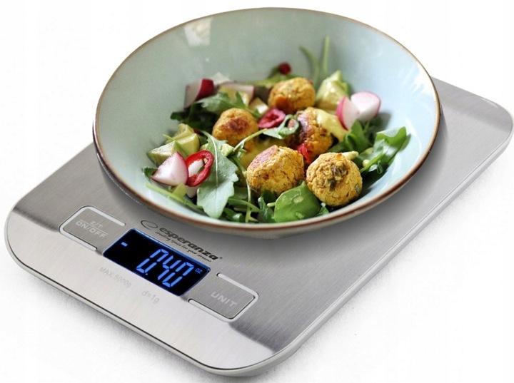 Waga Kuchenna Elektroniczna Płaska Lcd 1G Do 5Kg