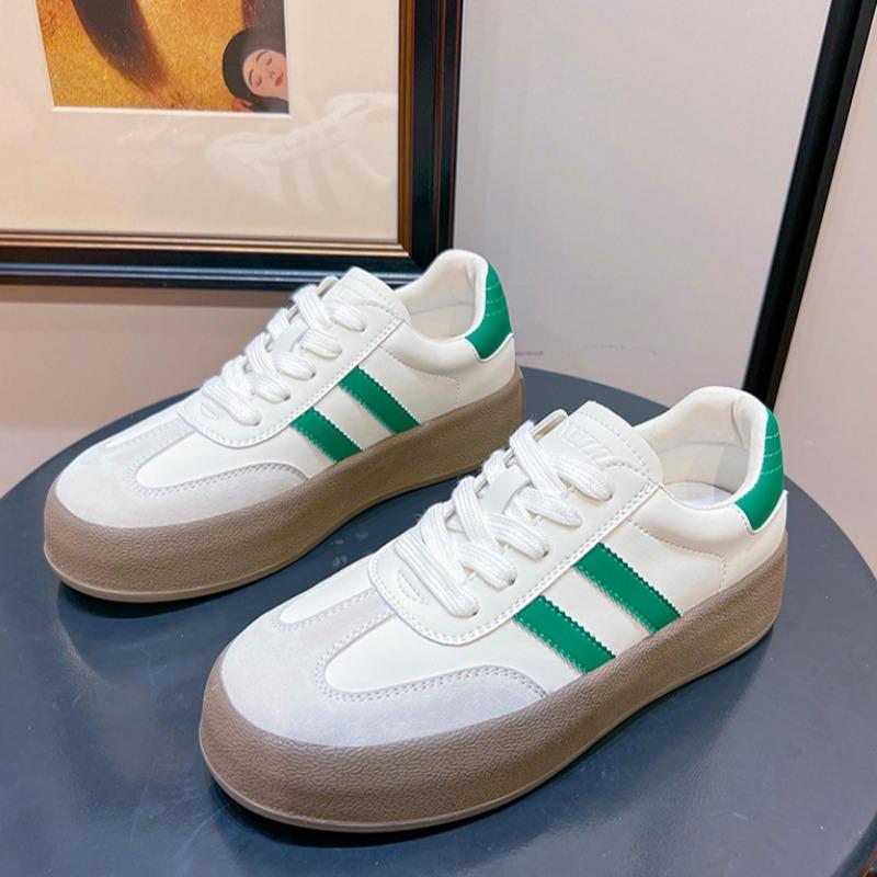 Genuine leather Dexun shoes, fashionable sneakers thick-soled sports shoes versatile white shoes lightweight Forrest Gump shoes casual women's shoes