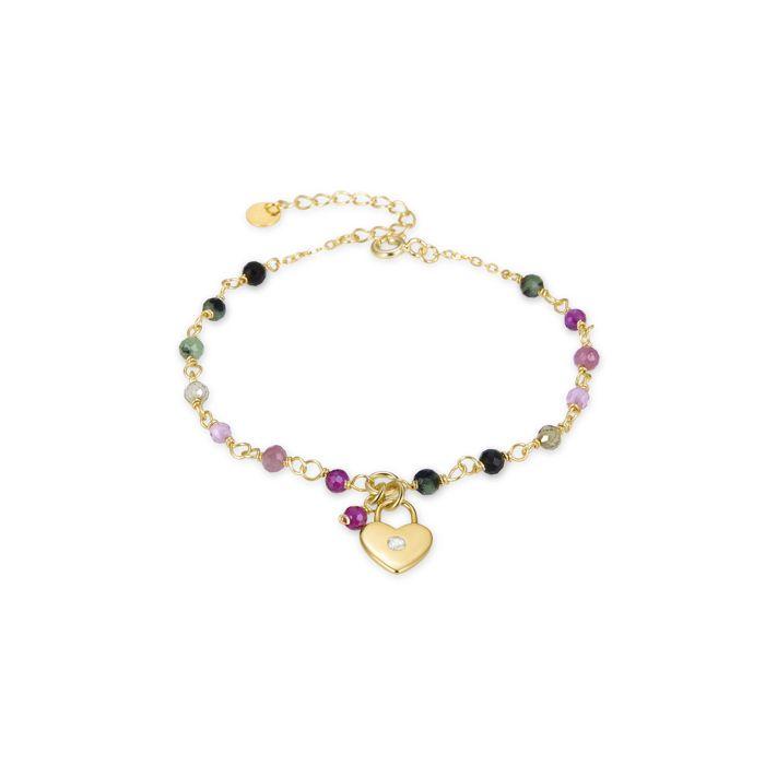 Bracelet - LUXENTER - Dagni - Argent 925 - Or Jaune 18K - Cristal Multicolore