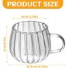 1pcs Glass Cups Vertical Stripe Water Cup 400ml/13.5oz Coffee Mugs Drinking Glasses Flowers Tea Cup Heast Resistant Drinkware