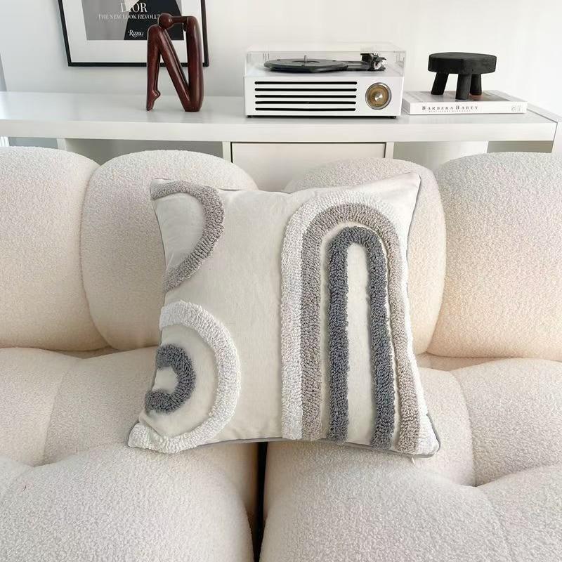 Cotton and Linen Bohemian Ins Wind Pillow Sofa Living Room Pillow Bedside Back Bay Window Tassel Cushion Cover Core