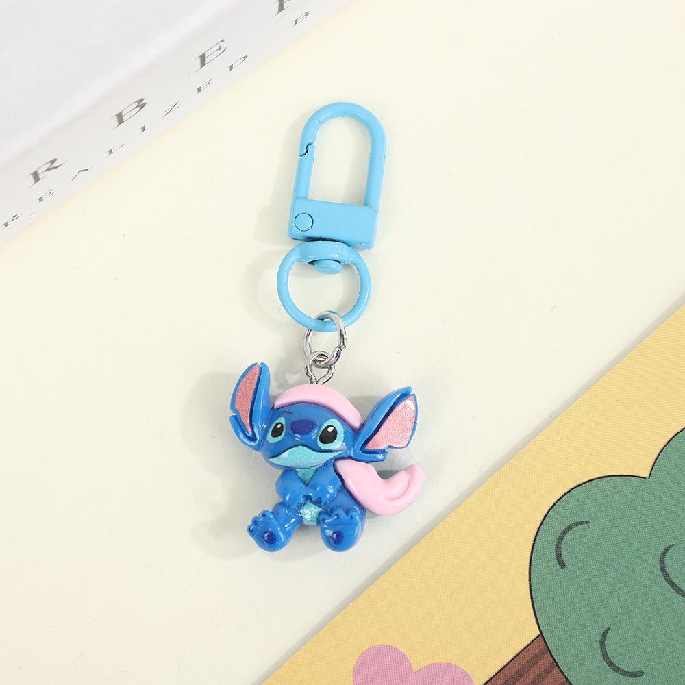 Resin Stitch Keychain Pendant: Cute Cartoon Accessory for Girls' Bags, Backpacks, Gifts for Couples & Friends