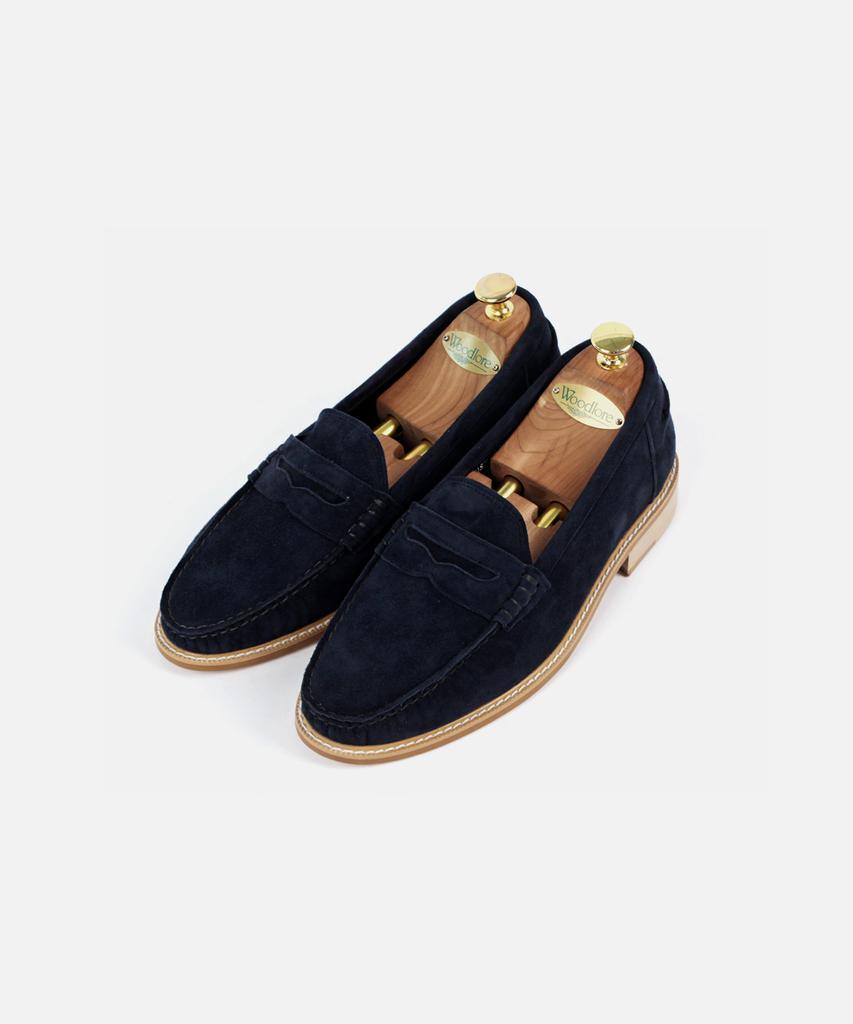 Custommood Rare Suede Penny Loafers (Navy)