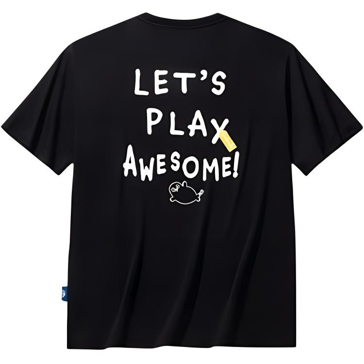 Anta X Seal Look Collaboration Lifestyle Series Sport Casual Simple Loose Round Neck Pullover Letter Short Sleeve T-Shirt Men Tops 972528102-7