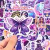 50 Skeleton Purple Gothic Style Stickers New Purple Gothic Skeleton Thriller Character Stickers