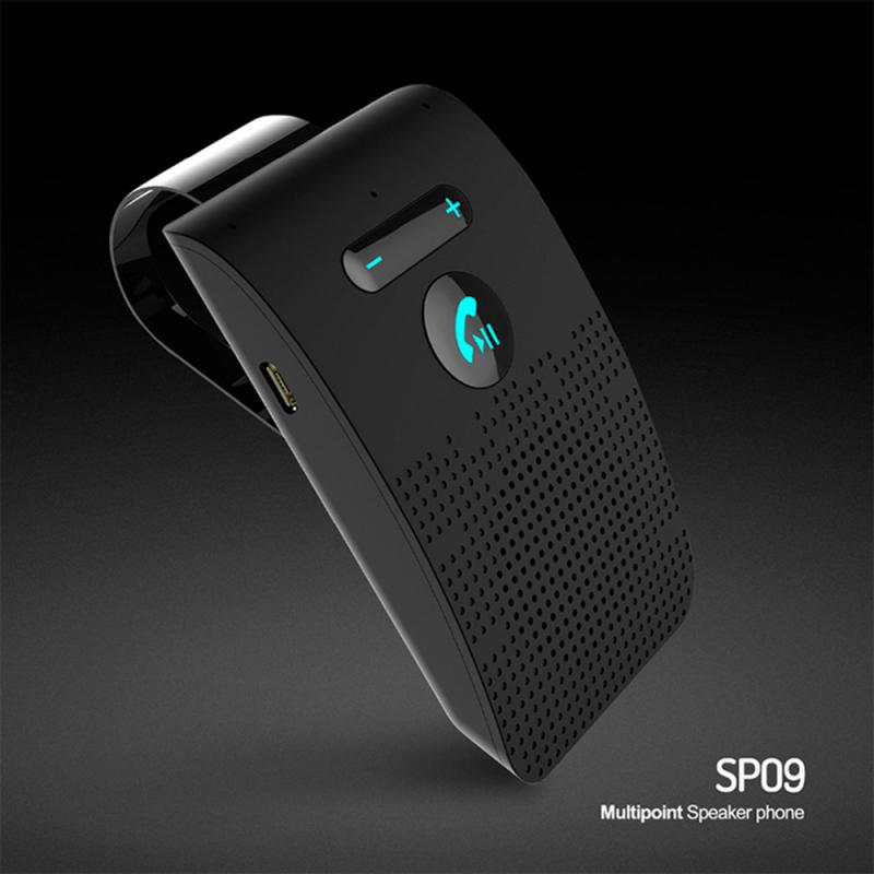Bluetooth 5.0 Handsfree Car Kit Wireless Audio Speaker Phone MP3 Music Player Sun Visor Clip Speakerphone USB Power by