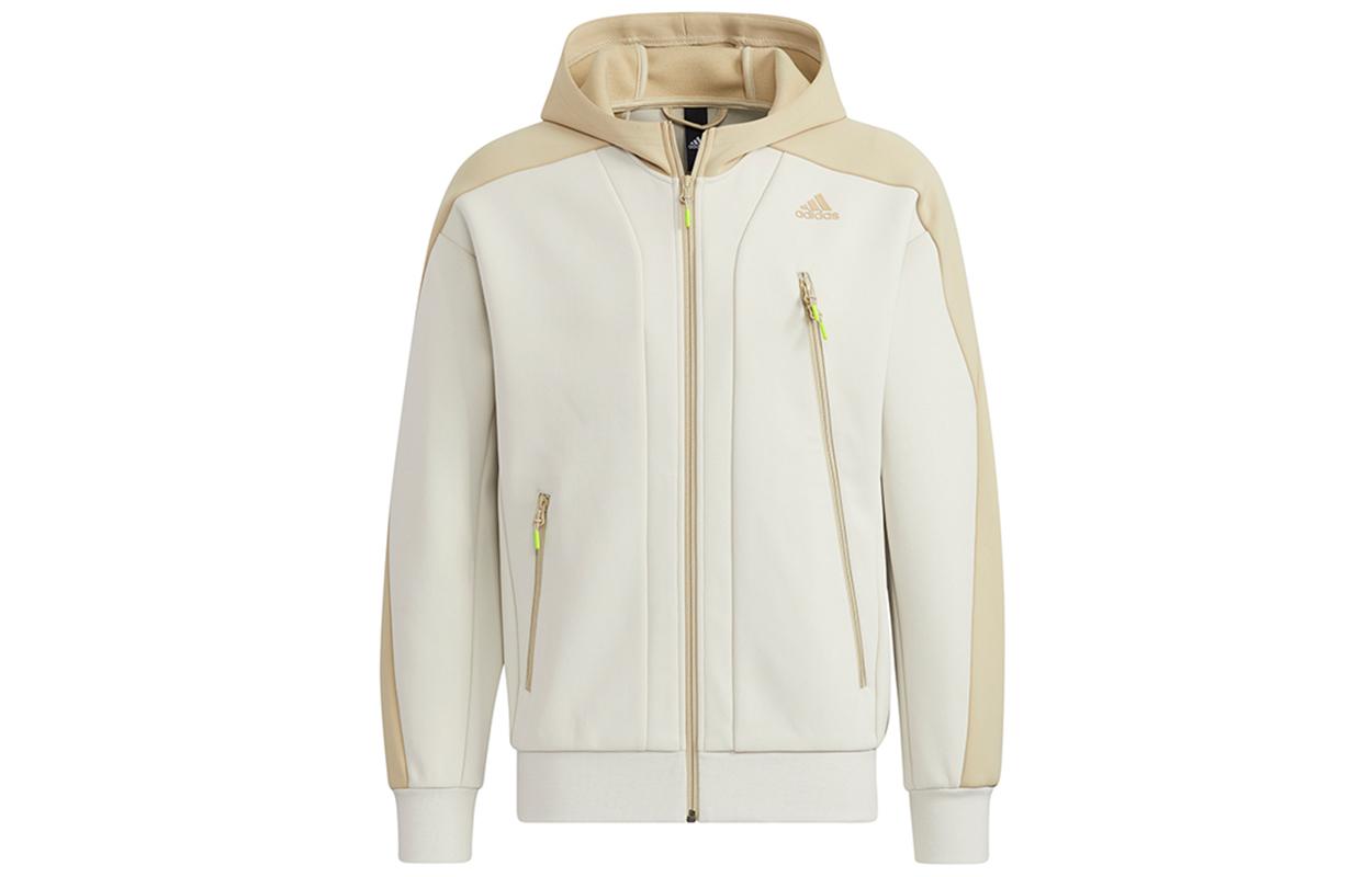Adidas Jackets Men s Ecru Hooded Moderate Other H39238 M
