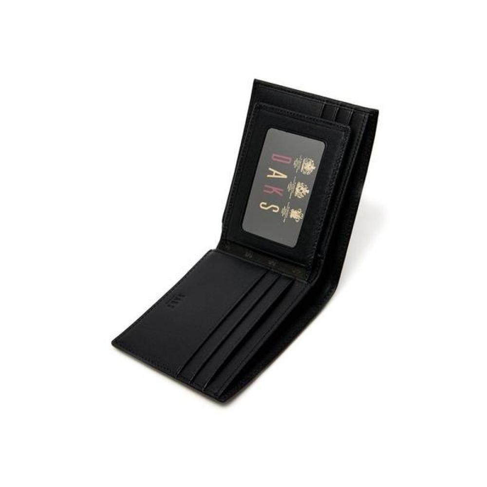 Daks Black Leather Dd Logo Modern Classic Wallet Dbwa0e833