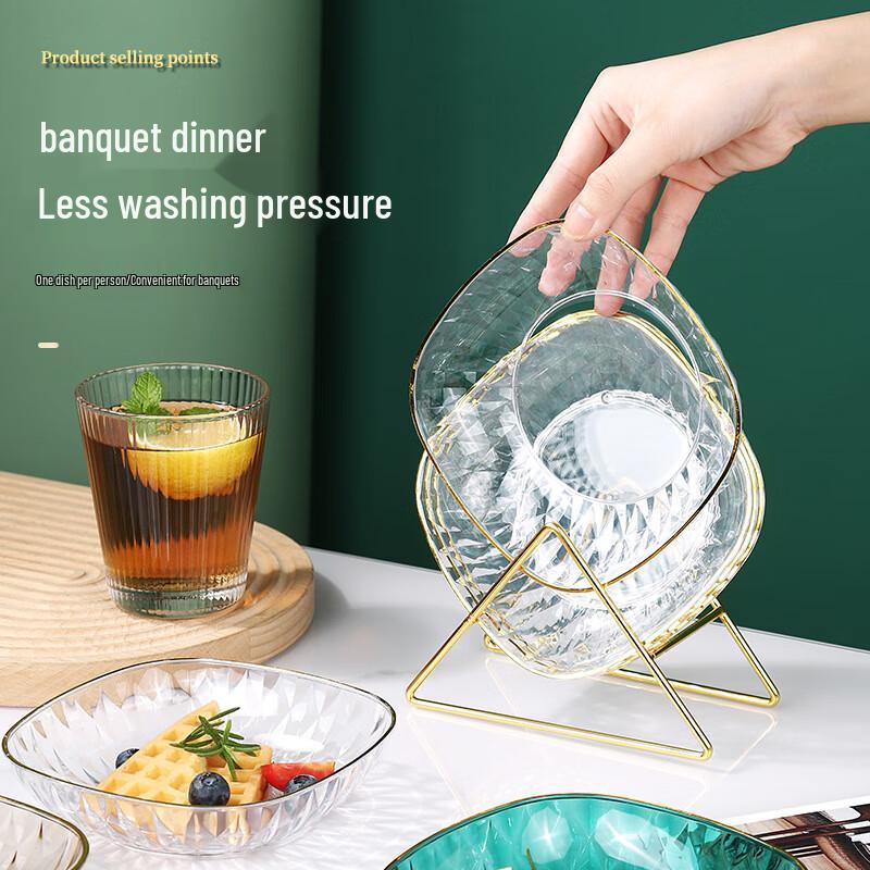 Yangge Transparent Food-Grade Dining Bone Dish Set